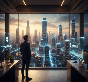 Visionary founder architecting a digital business empire